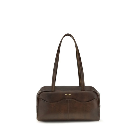 Prada Brown Calf Leather Bos Taurus Shoulder Bag