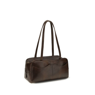 Prada Brown Calf Leather Bos Taurus Shoulder Bag