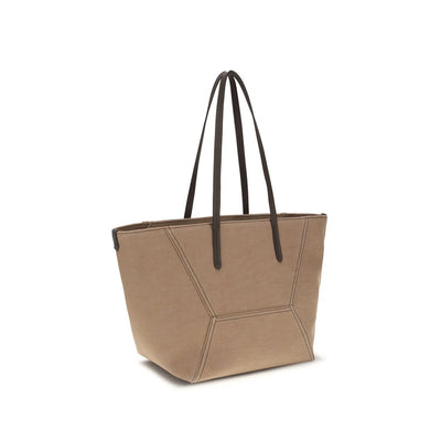 Brunello Cucinelli Beige Cotton Shoulder Bag
