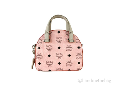 MCM Signature Half Moon Top Handle Crossbody Bag