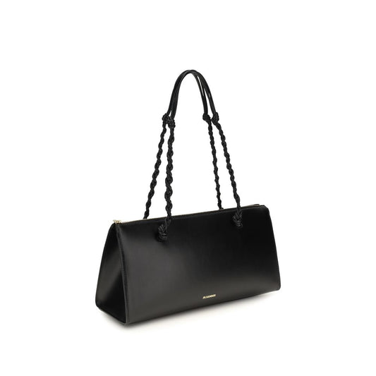 Jil Sander Black Calf Leather Bos Taurus Shoulder Bag
