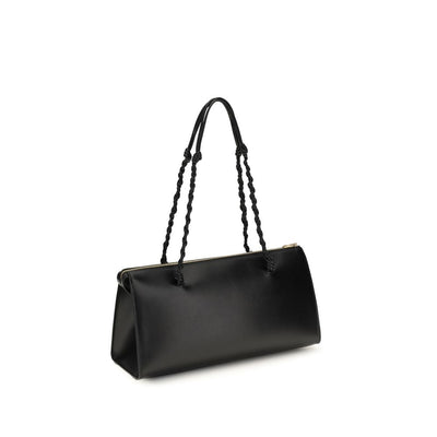 Jil Sander Black Calf Leather Bos Taurus Shoulder Bag