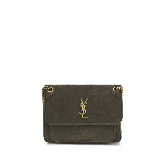 Saint Laurent Gray Lamb Ovis Aries Aries Shoulder Bag