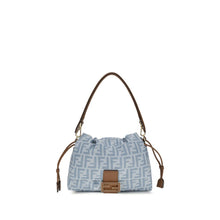 Fendi Blue Cotton Shoulder Bag