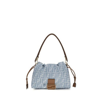 Fendi Blue Cotton Shoulder Bag