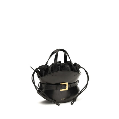 Balmain Black Calf Leather Bos Taurus Shoulder Bag
