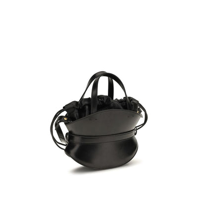 Balmain Black Calf Leather Bos Taurus Shoulder Bag