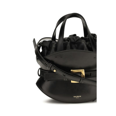 Balmain Black Calf Leather Bos Taurus Shoulder Bag