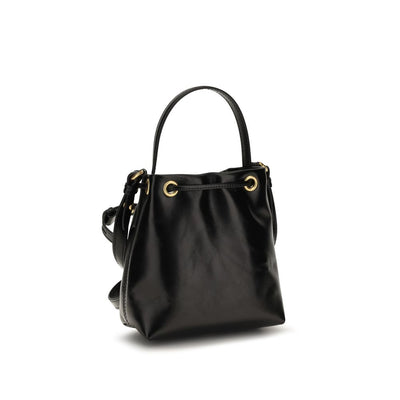 Balmain Black Calf Leather Bos Taurus Backet Bag