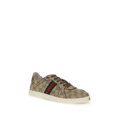 Gucci Beige Fabric Athletic Sneakers