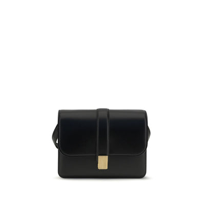 Khaite Black Calf Leather Bos Taurus Shoulder Bag