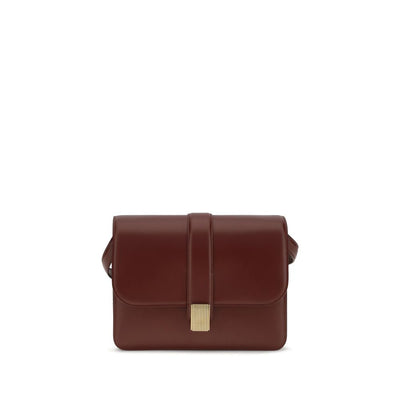 Khaite Bordeaux Calf Leather Bos Taurus Shoulder Bag