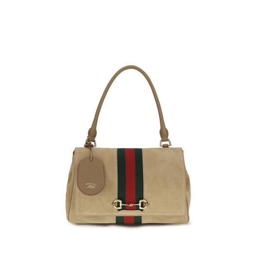 Gucci Paparazzo Medium Beige Suede Bag