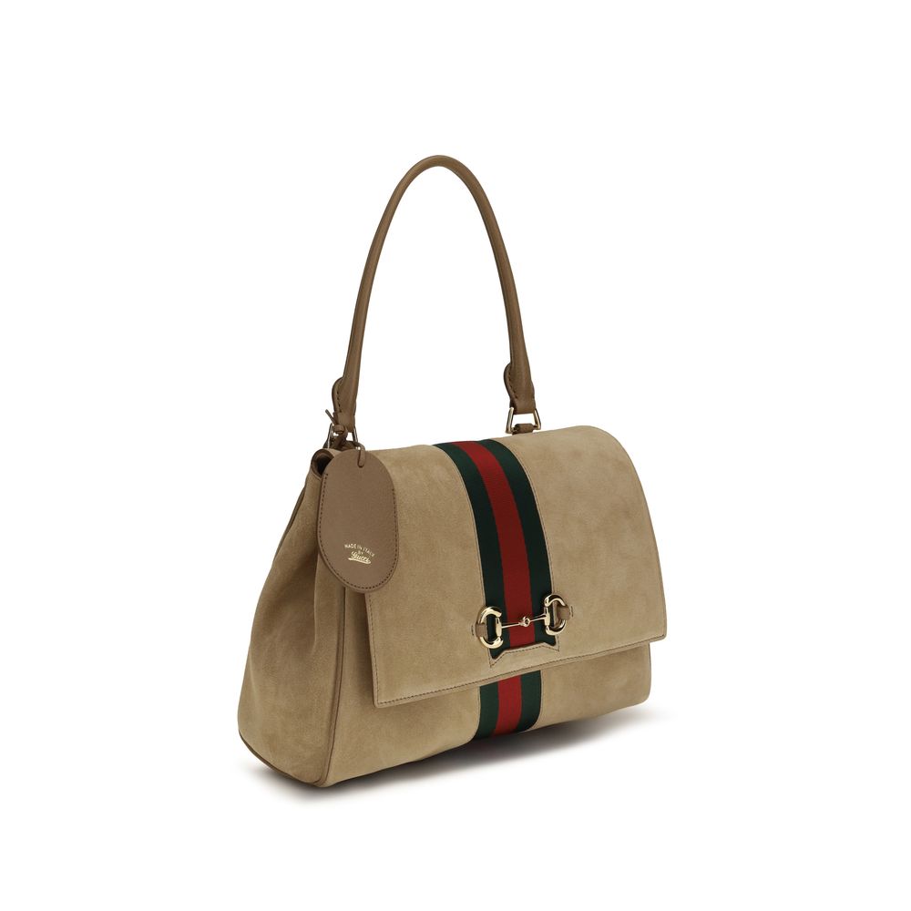 Gucci Paparazzo Medium Beige Suede Bag