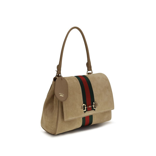 Gucci Paparazzo Medium Beige Suede Bag