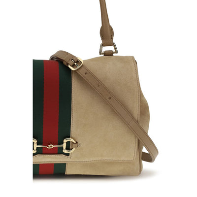 Gucci Paparazzo Medium Beige Suede Bag