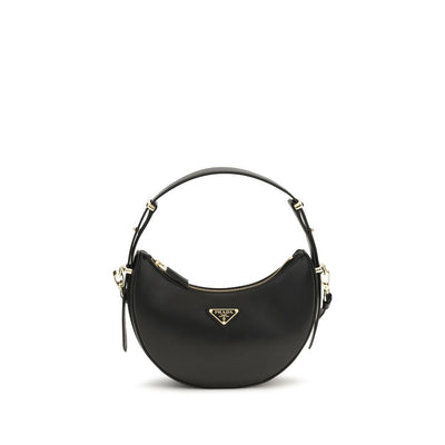 Prada Black Calf Leather Bos Taurus Shoulder Bag