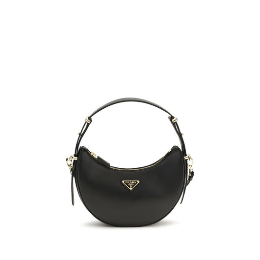 Prada Black Calf Leather Bos Taurus Shoulder Bag