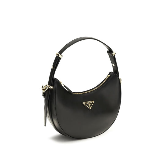 Prada Black Calf Leather Bos Taurus Shoulder Bag