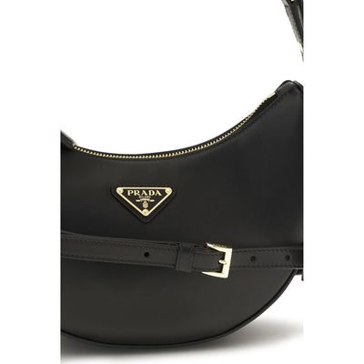 Prada Black Calf Leather Bos Taurus Shoulder Bag