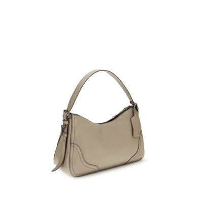 Prada Gray Calf Leather Bos Taurus Shoulder Bag