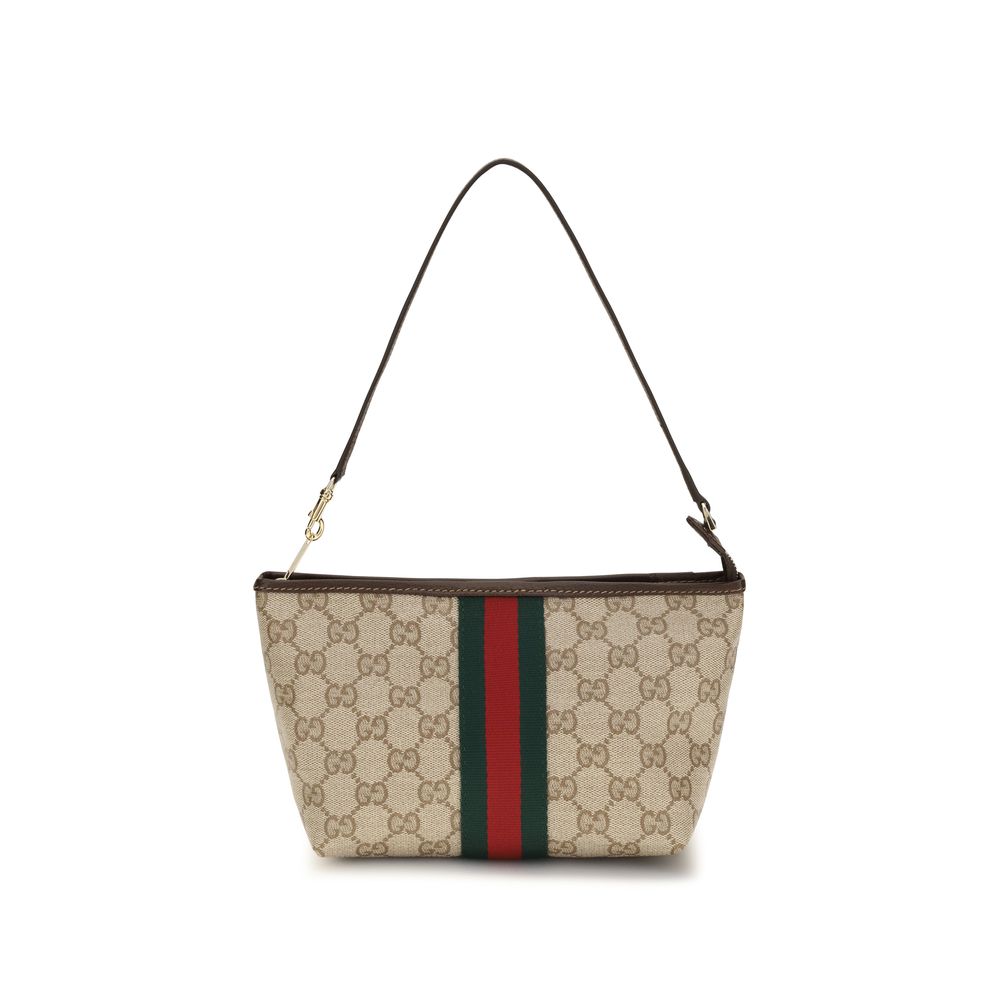 Gucci Small Beige GG Web Shoulder Pouch