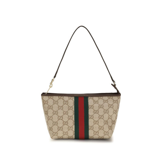 Gucci Small Beige GG Web Shoulder Pouch