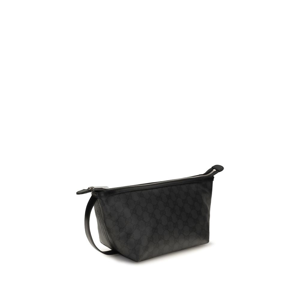 Gucci Small Essence Classic Black GG Pouch
