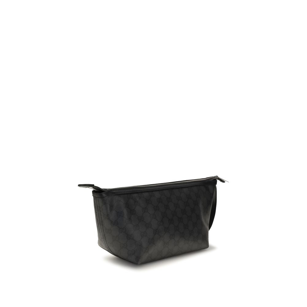 Gucci Small Essence Classic Black GG Pouch