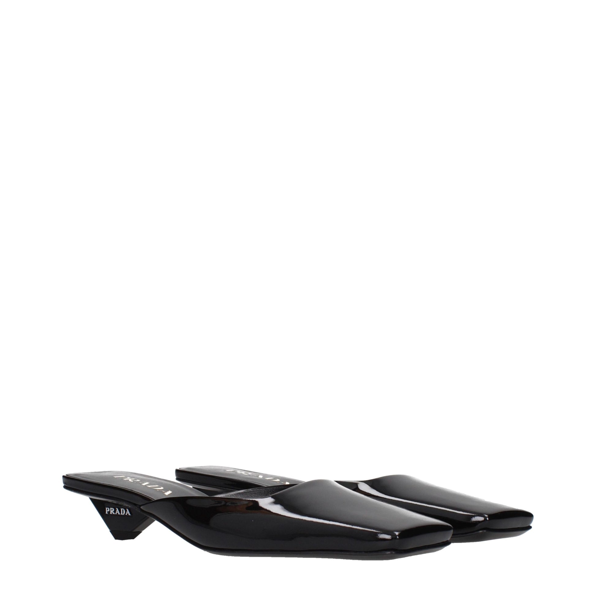 Prada Black Leather Flat Sandals