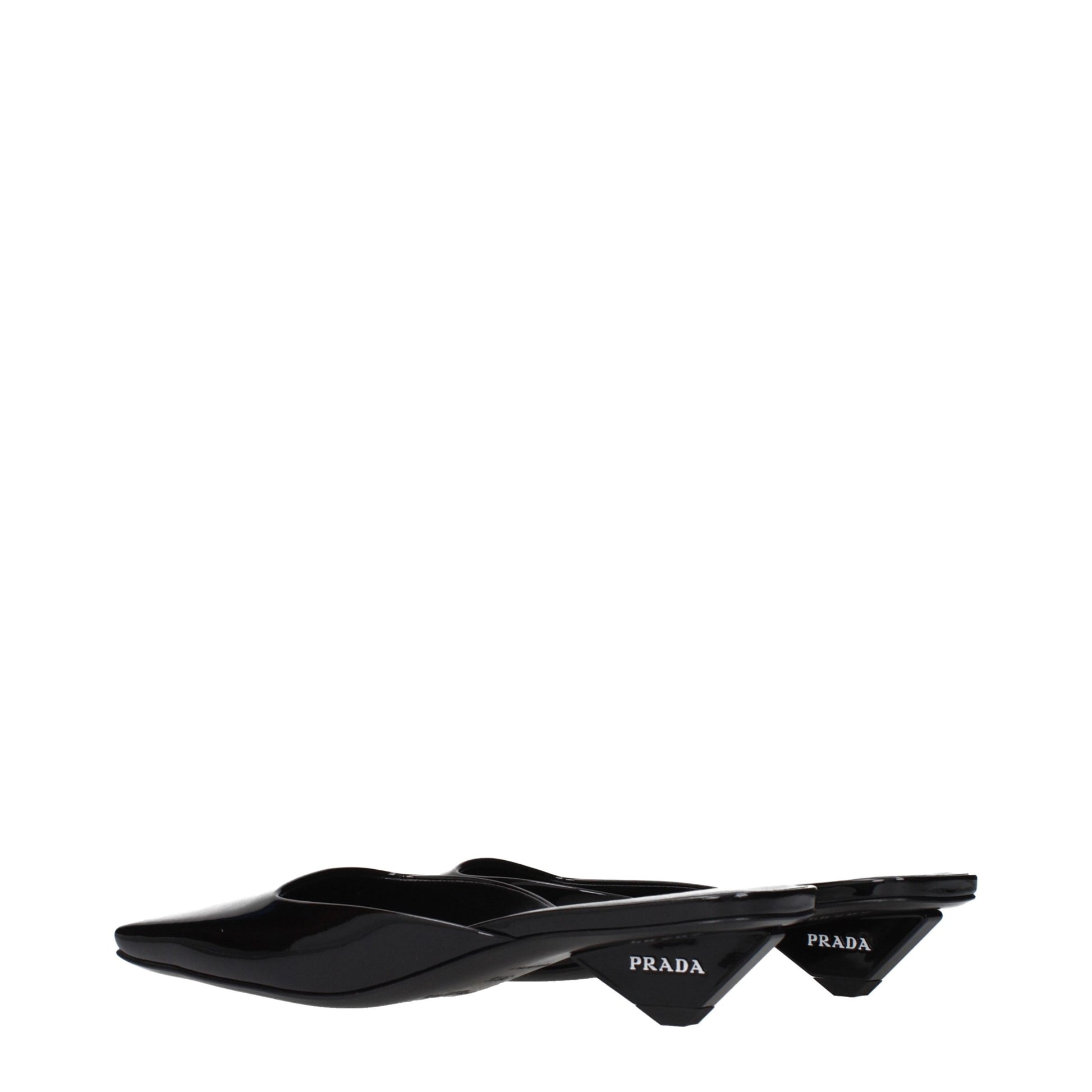 Prada Black Leather Flat Sandals