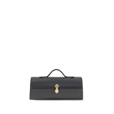 Savette Gray Calf Leather Bos Taurus Handbag