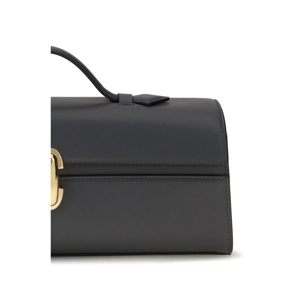 Savette Gray Calf Leather Bos Taurus Handbag