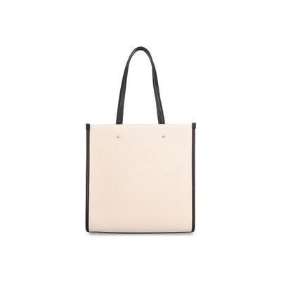 Jimmy Choo Beige Canvas Tote Bag