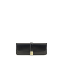 Khaite Black Calf Leather Bos Taurus Clutch Bag