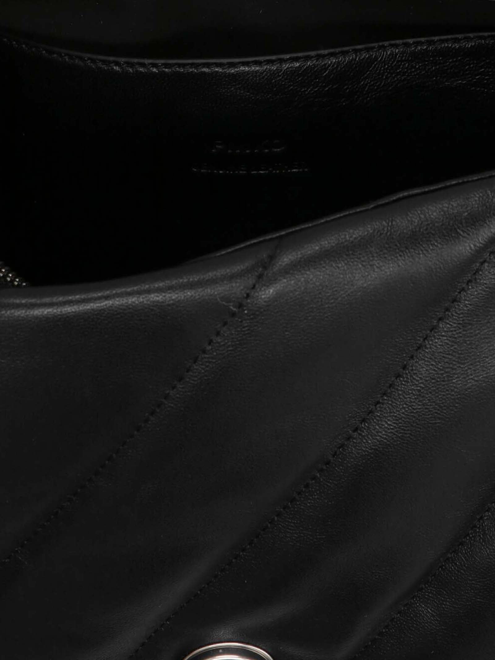 PINKO Black Lamb Leather Crossbody Bag