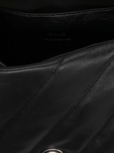 PINKO Black Lamb Leather Crossbody Bag