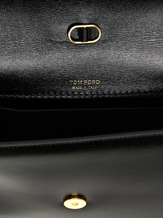 Tom Ford Black Leather Crossbody Bag