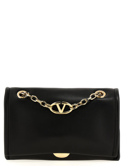 Valentino Garavani Black Lamb Leather Shoulder Bag