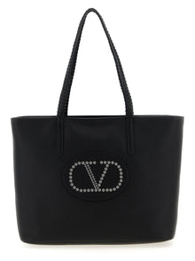 Valentino Garavani Black Calfskin Tote Bag