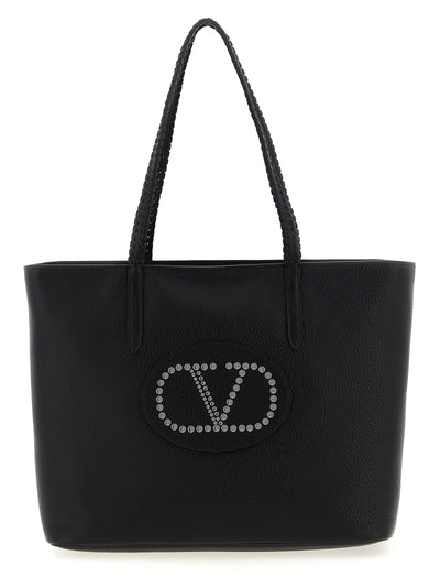 Valentino Garavani Black Calfskin Tote Bag