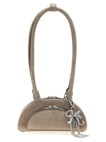 Self-Portrait Gray Lamb Leather Shoulder Bag