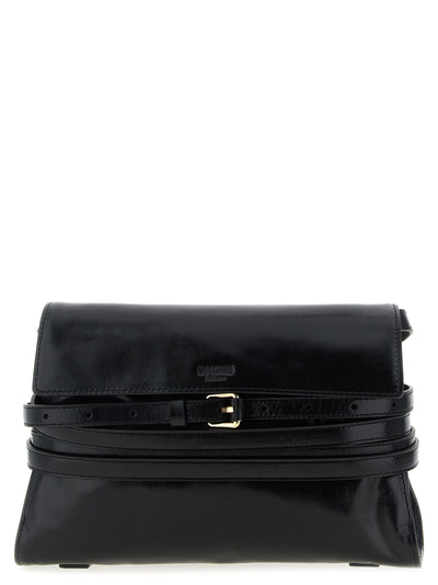 Moschino Black Leather Crossbody Bag