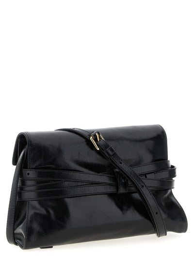 Moschino Black Leather Crossbody Bag