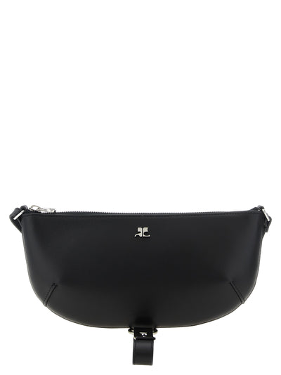 Courrèges Black Calfskin Shoulder Bag