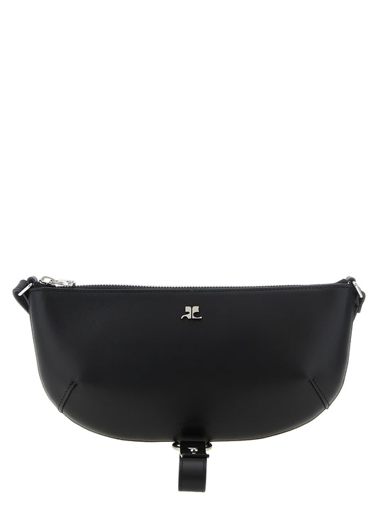 Courrèges Black Calfskin Shoulder Bag