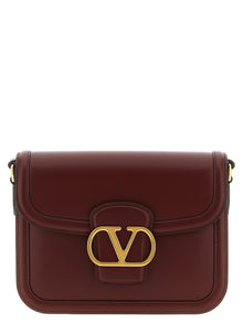 Valentino Garavani Bordeaux Calfskin Crossbody Bag