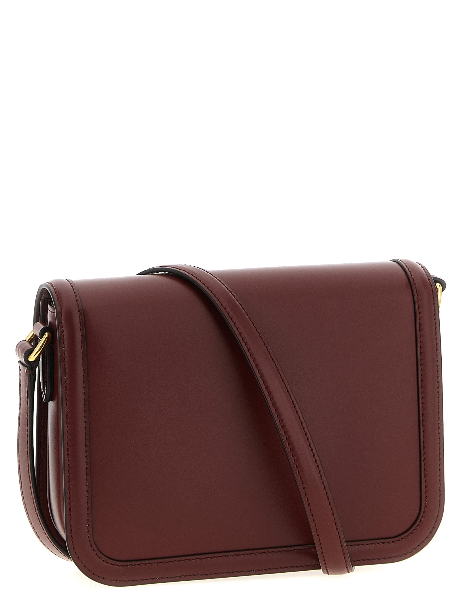 Valentino Garavani Bordeaux Calfskin Crossbody Bag