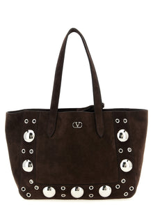Valentino Garavani Brown Cowhide Tote Bag