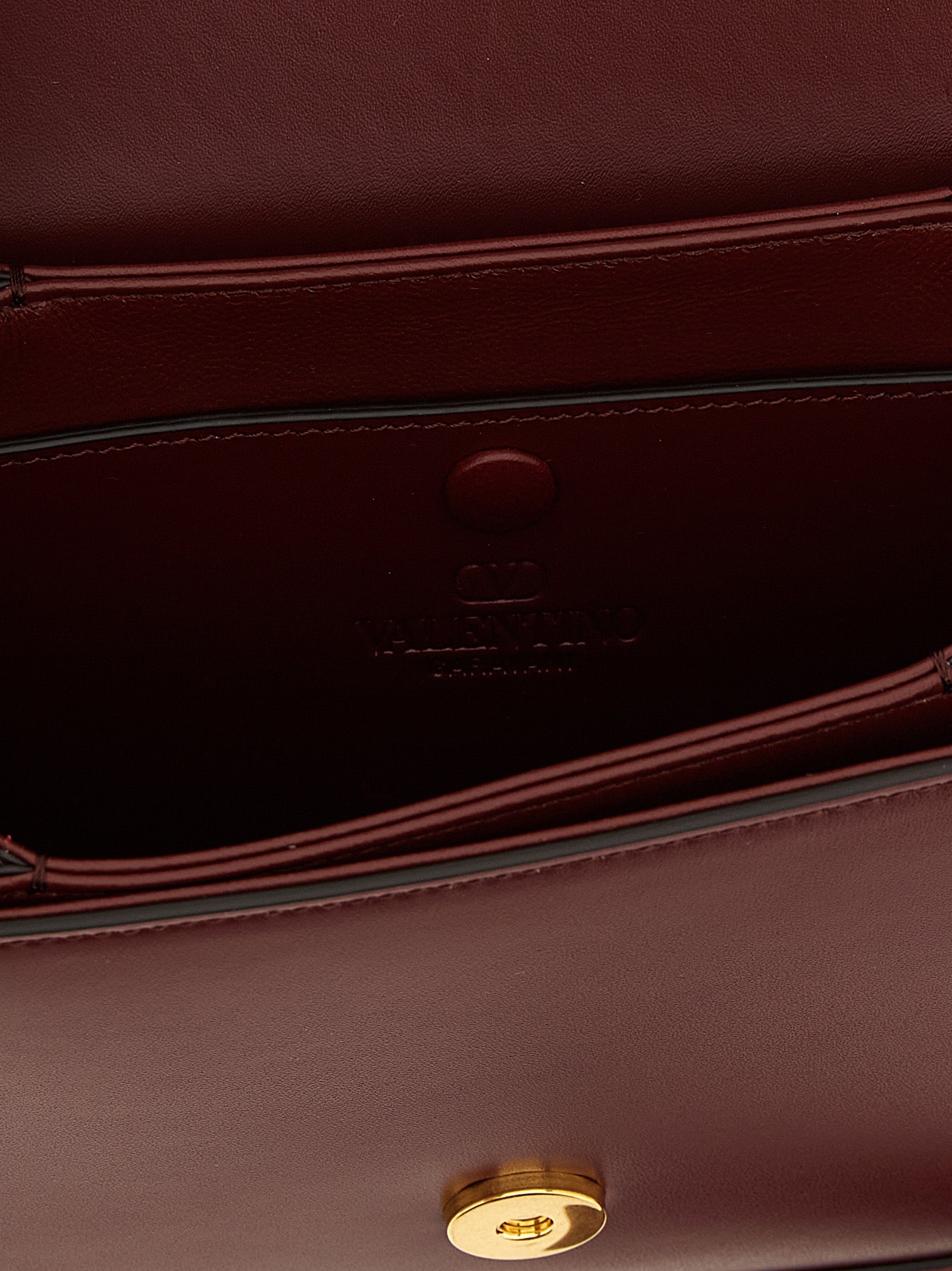 Valentino Garavani Bordeaux Calfskin Crossbody Bag